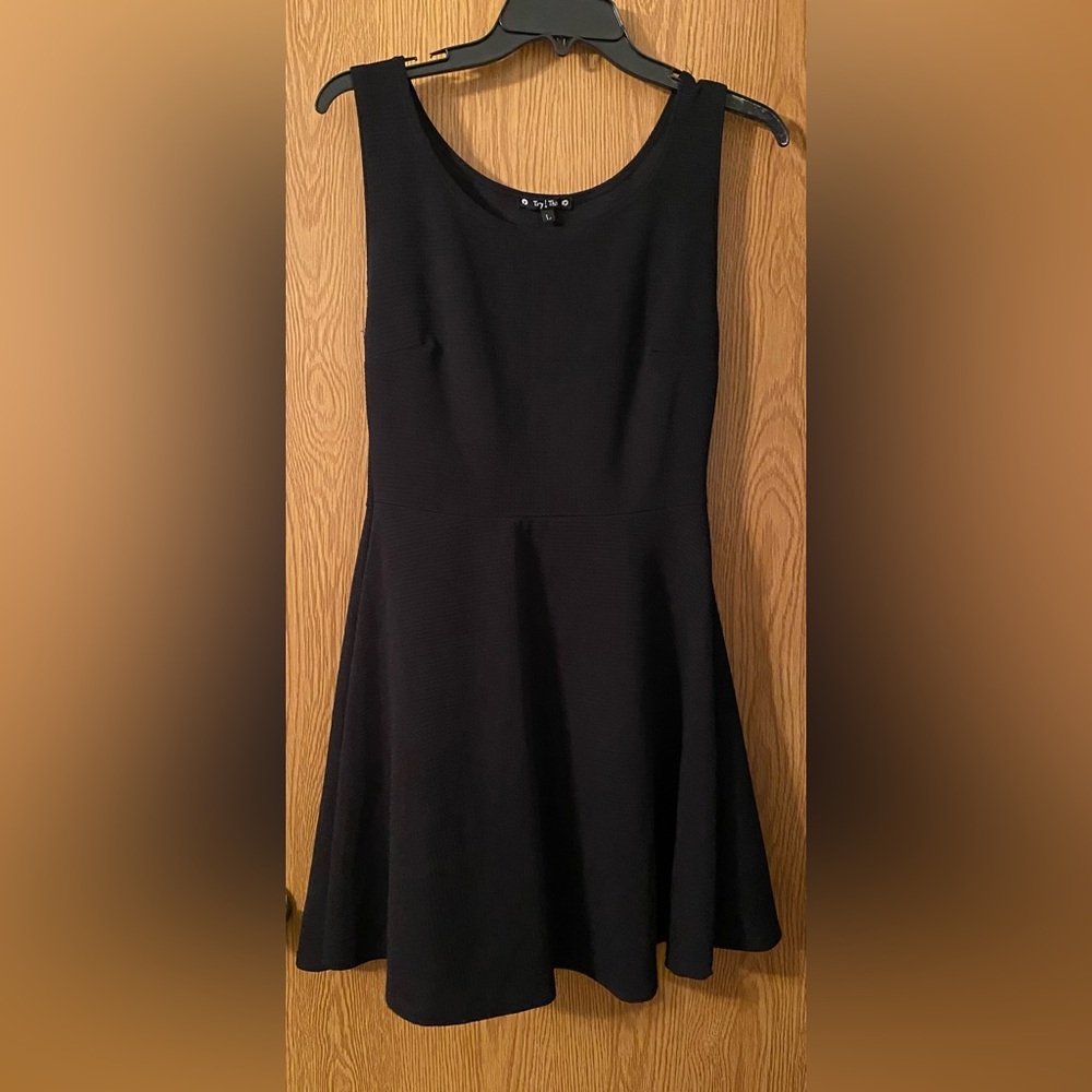 Girls Black A Line Dress. Size Large